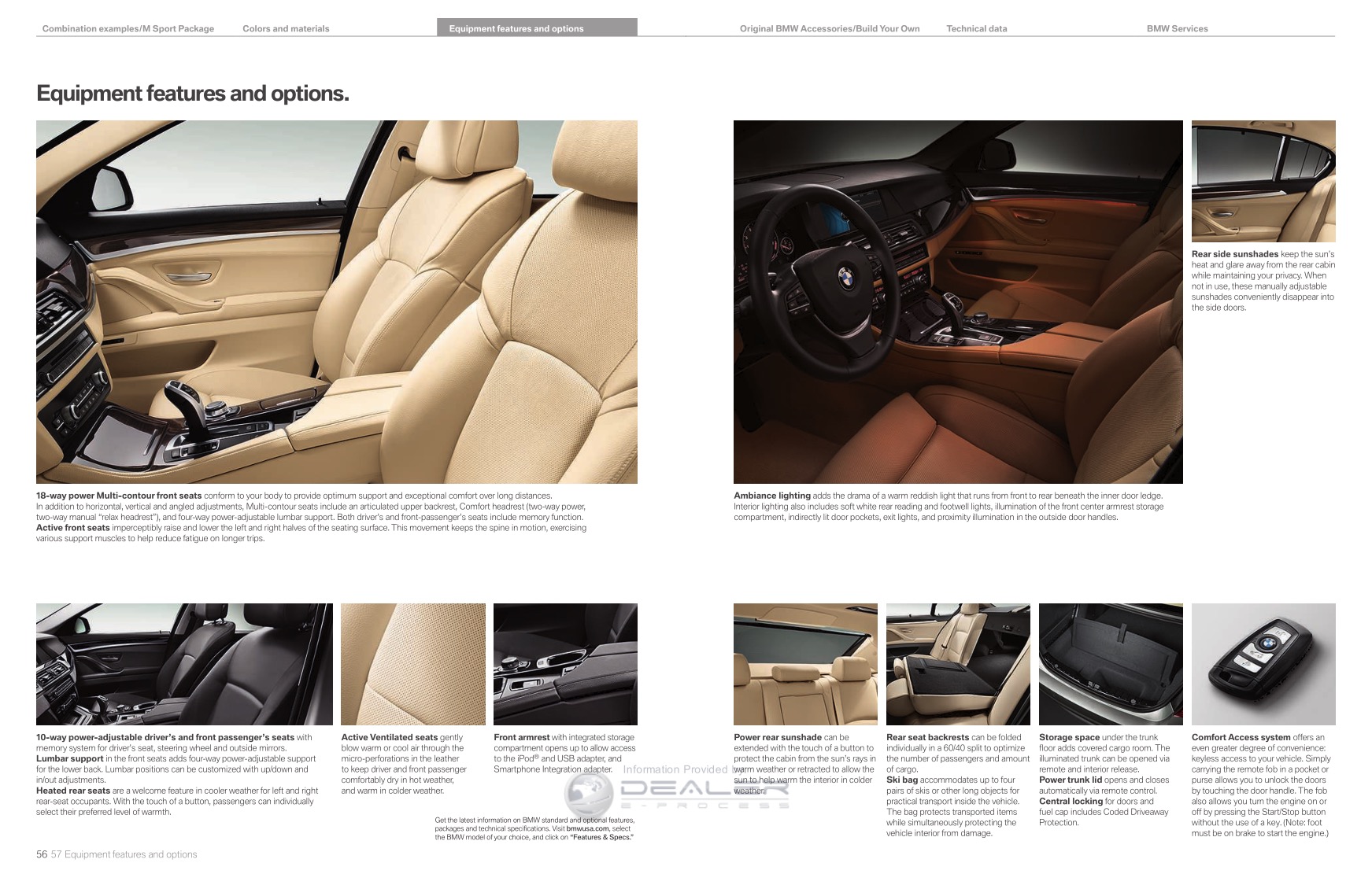 2012 BMW 5-Series Brochure Page 33